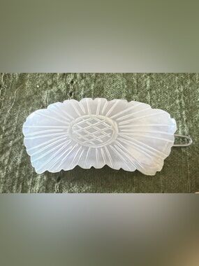 Vintage Hair Clip Barrette Mother Of Pearl Flower Wedding Graduation Mothers Day